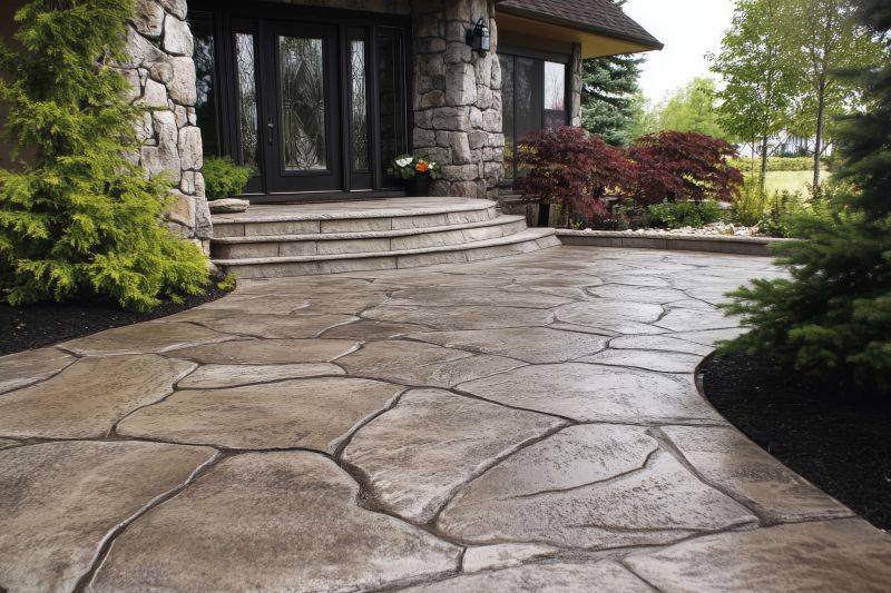 Stamped Concrete in Winter Settings
