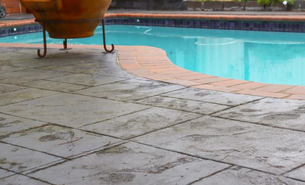 Stamped Patio Construction in Franklin