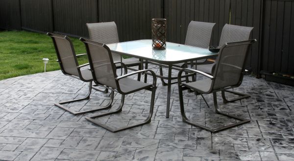 Backyard Concrete Stamping in Franklin