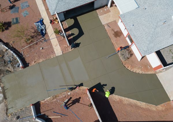 Concrete Driveway Finishing in Franklin